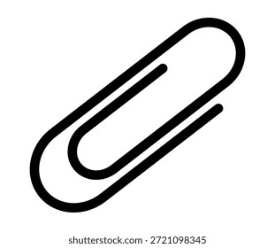 Documento de Clip de datos adjuntos. Clip de papel. Ilustración realista de un clip. Icono de clip de papel de estilo simple. Ilustración vectorial