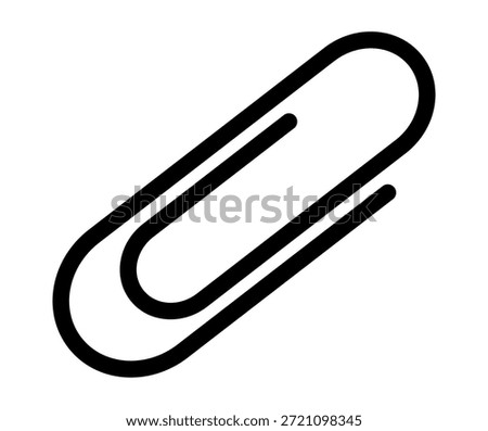 Attachment clip document. Paperclip. Realistic illustration of a paperclip. Simple style paperclip icon. Vector illustration
