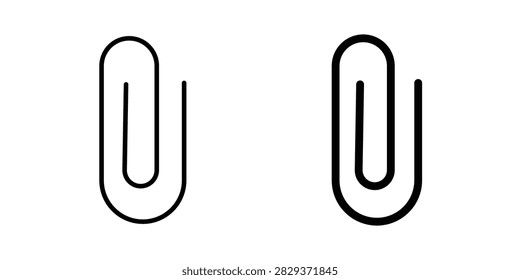 Attachment clip icon flat illustrations collection. EPS10