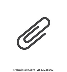 Attachment clip icon Flat simple outline set