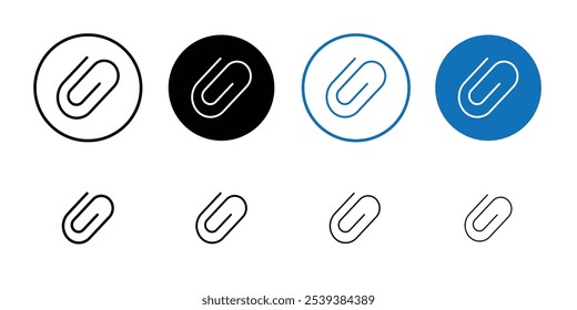 Icono de Clip de datos adjuntos Vector de contorno para Web ui