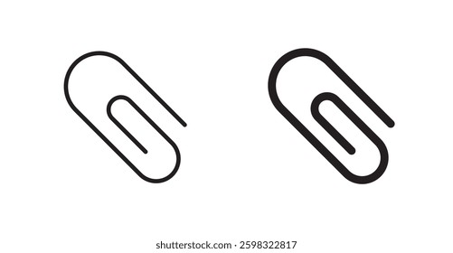 Attachment clip icon outlined icon vector collection.