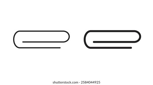 Attachment clip icon set in thin line. vector illustrations for web