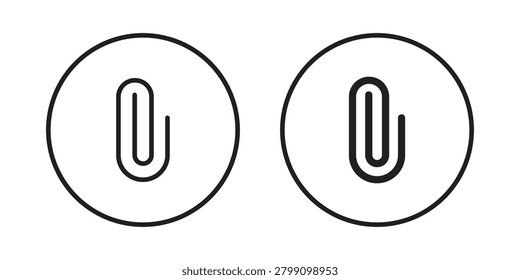 Attachment clip icon for templates, web design and infographics. EPS10