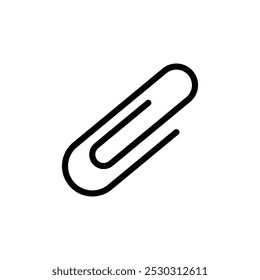 Attachment clip icon Thin line art isolated