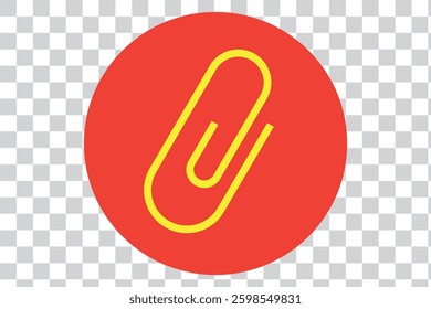 Attachment clip icon Thin line art isolated