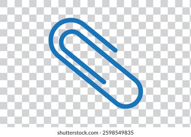 Attachment clip icon Thin line art isolated