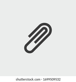 icono de clip adjunto. vector de clip adjunto en fondo gris