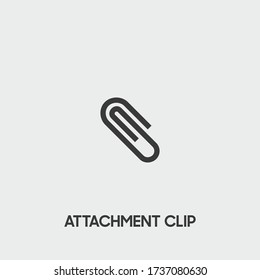 attachment clip icon. attachment clip vector on gray background
