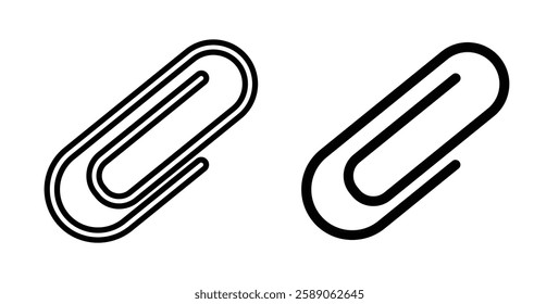 Attachment clip icons thin line illustrations designs