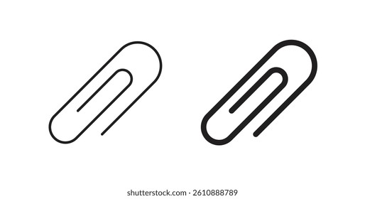 Attachment clip icons. thin line vector icons