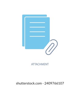 attachment concept line icon. Simple element illustration. attachment concept outline symbol design.