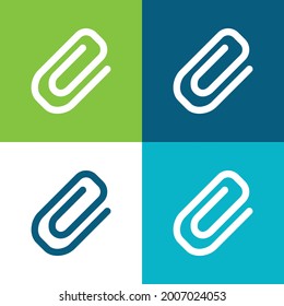 Anbringung eines Diagonalsymboles eines Paperclip mit vier minimalen Symbolen in vier Farben