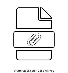 Attachment File Format Icon in Outline Style