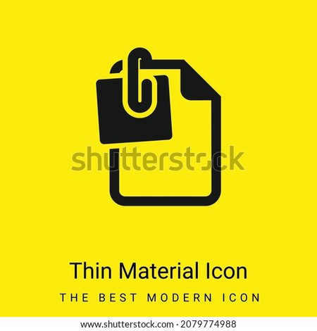 Attachment To File minimal bright yellow material icon