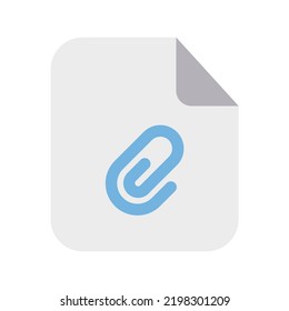 Attachment Files Icon with Flat Style