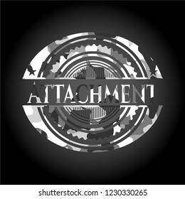 Attachment grey camouflaged emblem