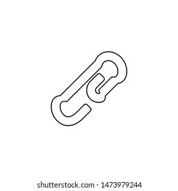 Attachment icon. File paperclip sign