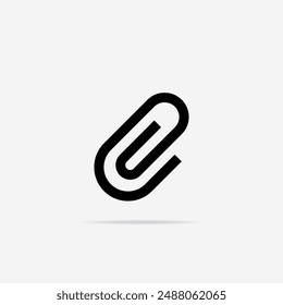 Attachment icon flat. Vector Attachment symbol