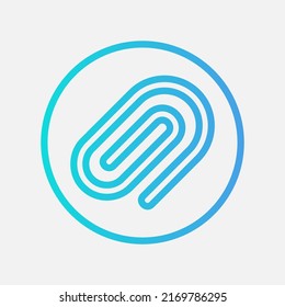 Attachment icon in gradient style about user interface, use for website mobile app presentation