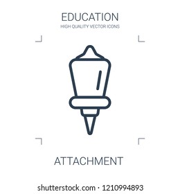 attachment icon. high quality line attachment icon on white background. from education collection flat trendy vector attachment symbol. use for web and mobile