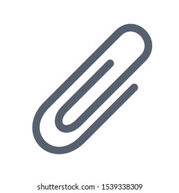 Attachment icon isolated. Flat design vector illustration.