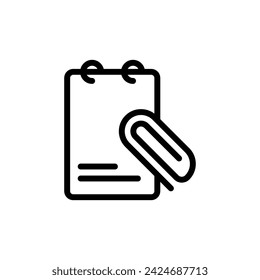 Attachment Icon oder Logo Design Isolated Sign Symbol Vector Illustration - Hochwertige Linie Stil Vektor-Icon Geeignet für Designer, Web-Entwickler, Displays und Websites
