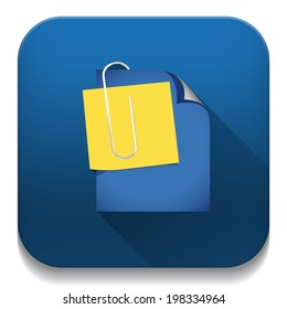 Attachment Icon With long shadow over app button