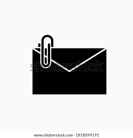 Attachment Icon. Mail Symbol - Vector Logo Template.