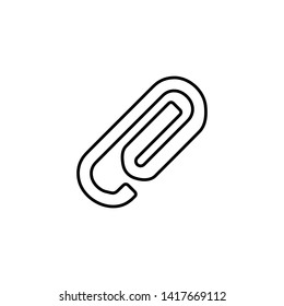 Attachment icon. Paper clip sign