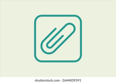 Attachment icon. icon related to UI elements. suitable for web site, app, user interfaces,element, printable etc. line icon style. simple vector design editable