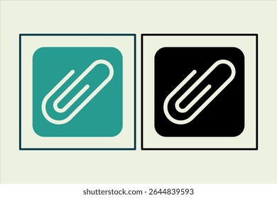Attachment icon. icon related to UI elements. suitable for web site, app, user interfaces,element, printable etc. solid icon style. simple vector design editable