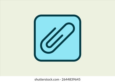 Attachment icon. icon related to UI elements. suitable for web site, app, user interfaces,element, printable etc. flat line icon style. simple vector design editable
