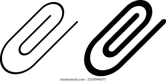 Attachment icon sheet, simple trendy flat style line and solid Isolated vector illustration on white background. For apps, logo, websites, symbol , UI, UX, graphic and web design. EPS 10.