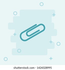 Attachment Icon. Simple icon, blue colored icon illustration. 