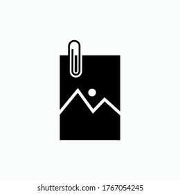 Icono de adjunto. Símbolo para adjuntar imagen - Vector.