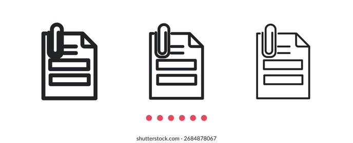 Attachment icon. Thin line icon vector