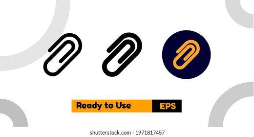 attachment icon with three style for poster, social media, and presentation