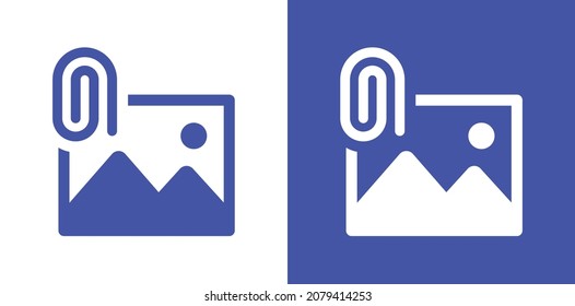 Attachment icon vector. Attach image on email symbol illustration