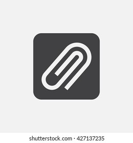 Attachment Icon Vector, Paperclip Solid Logo, Pictogram Isolated On White, Pixel Perfect Illustration