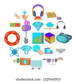 Attachment icons set. Cartoon set of 25 attachment vector icons for web isolated on white background