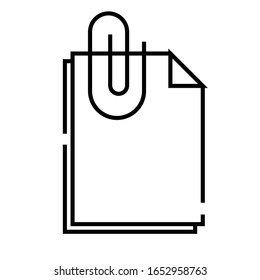 Attachment line icon, concept sign, outline vector illustration, linear symbol.