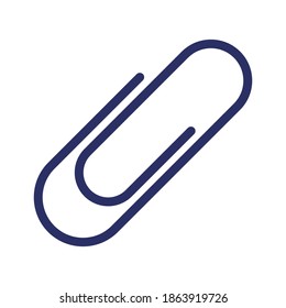 attachment line icon, outline vector illustration.