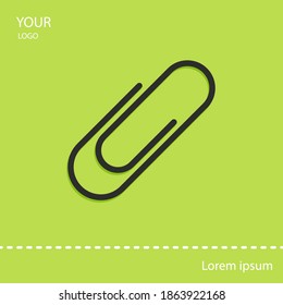 attachment line icon, outline vector illustration.