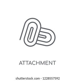 Attachment linear icon. Modern outline Attachment logo concept on white background from User Interface and Web Navigation collection. Suitable for use on web apps, mobile apps and print media.