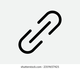 Attachment Link Icon. Chain Connection Attach Email File Network Connect Black White Line Sign Symbol Illustration Artwork Graphic Clipart EPS Vector