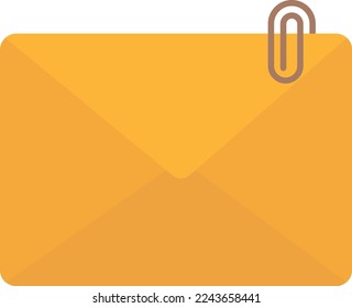 attachment message file vector flat illustration