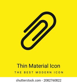 Attachment minimal bright yellow material icon