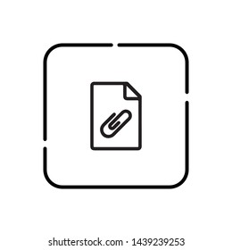 
Attachment, office symbol vector icon