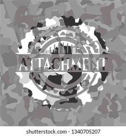 Attachment on grey camo pattern